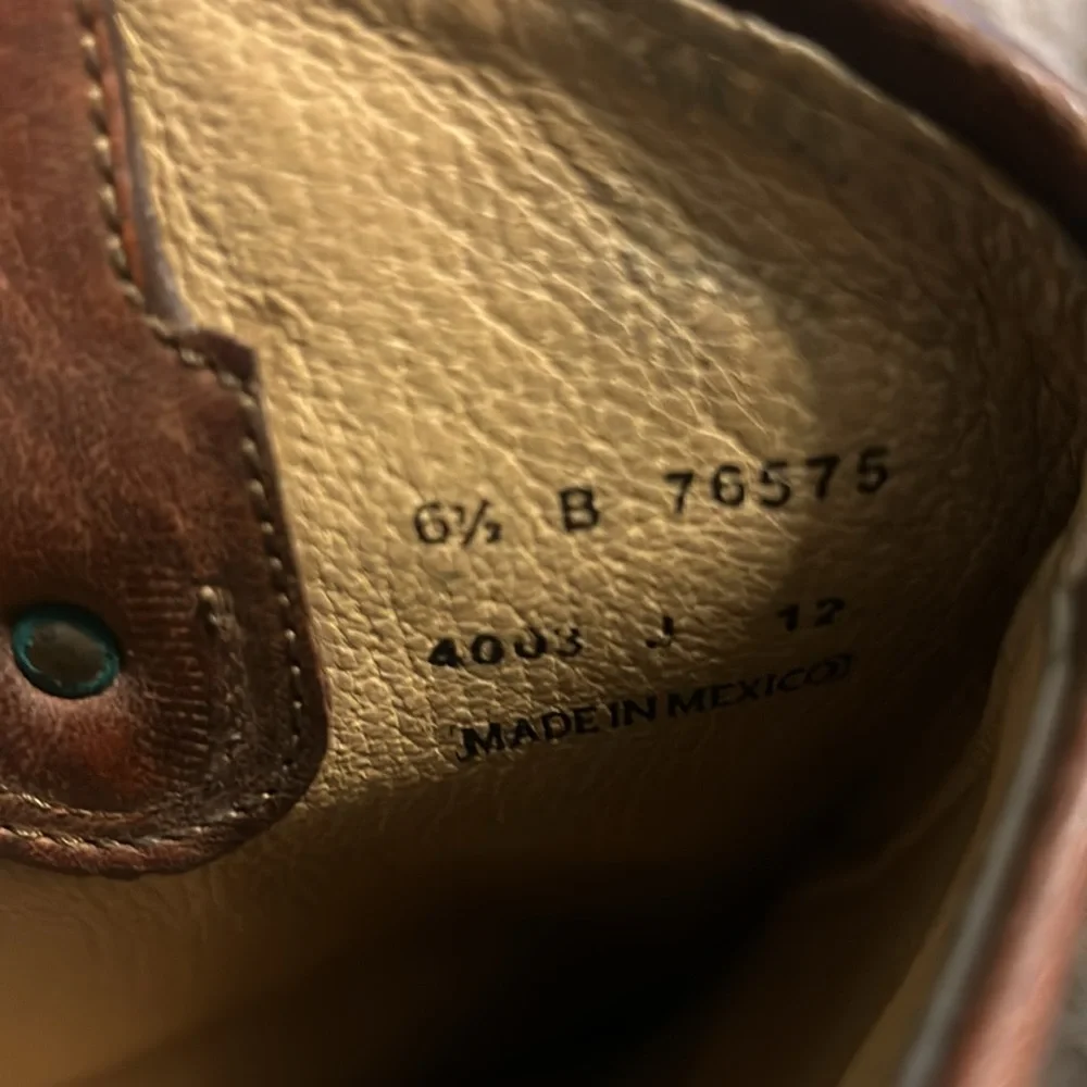 Frye Jackie Women's 6.5 B Tall Riding Boots Brown Brass Frye Button 76575 - Picture 11 of 12